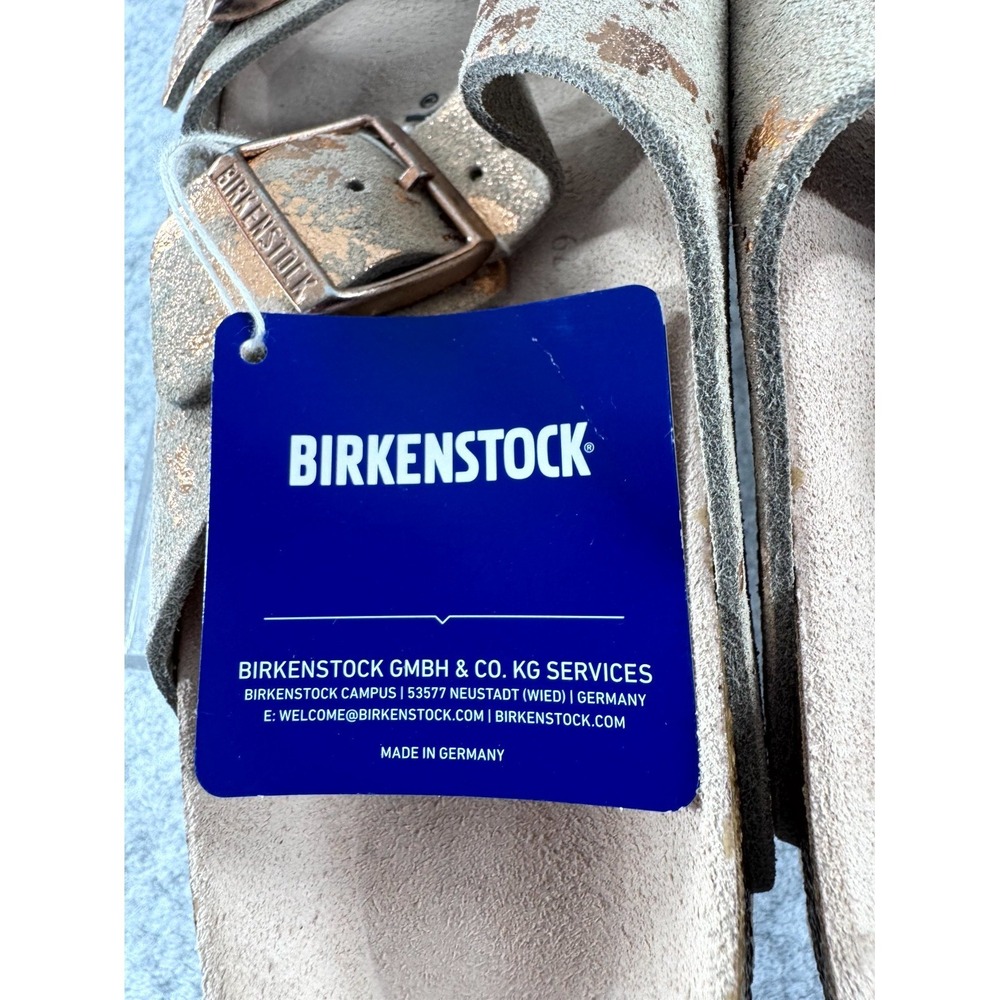 Birkenstock Arizona Double Strap Sandals Women's 10 Metallic Copper Splatter - Picture 11 of 14